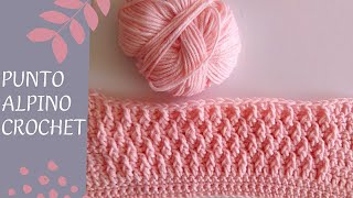 Punto ALPINO CROCHET 😍 El PUNTO más BONITO y FÁCIL para prendas de INVIERNO 🥰 ☃️💚🌺 [upl. by Nair]