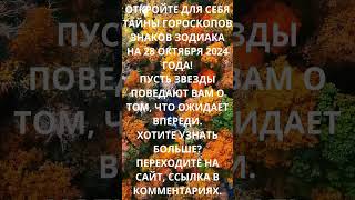 Гороскоп на 28 октября 2024 года Чего ожидать каждому знаку зодиака гороскоп знакизодиака [upl. by Reace]