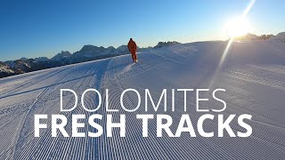 DOLOMITES FRESH TRACKS Passo San Pellegrino [upl. by Hurlee]