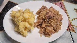 Lecker Eisbein mit Sauerkraut und Kartoffelpüree aus dem Multikocher Heißluftfritteuse Ninja Speedi [upl. by Enyallij]