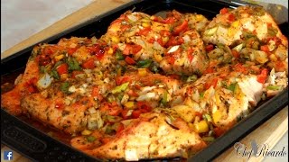 Season Salmon Oven Bake At Home  Recipes By Chef Ricardo [upl. by Ulberto]