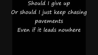 Chasing Pavements  Adele lyrics [upl. by Brucie170]