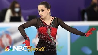 15yearold Kamila Valieva sets TWO world records in stunning free skate  NBC Sports [upl. by Leoine]