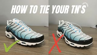 5 DIFFERENT WAYS to tie your Nike TN’s in 5 MINUTES Airmax Plus [upl. by Mell]