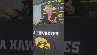 Iowa Womens Basketball Coach Is Excited About This Team hawkeyes [upl. by Aneeroc136]