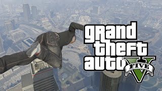 GTA 5 PARKOUR  NINJA SKILLS PARKOUR SUPERHERO MOON GRAVITY [upl. by Paske]