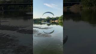 Para motor foot dragging the Wabash river paramotor [upl. by Grunberg]