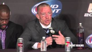 UFC 167 StPierre vs Hendricks Post Fight Press Conference Highlights StPierre Taking Time Off [upl. by Lucy544]