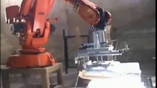 Palletizing ABB IRB 6000 Robot [upl. by Ahtimat743]