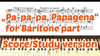 Papapa Papagena  Duet Papageno  Karaoke  Study version  Piano accompaniment  Zauberflöte [upl. by Aerdnak]