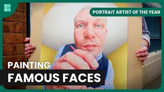 Attempting to Capture Famous Faces  Portrait Artist of the Year  Art Documentary [upl. by Minnaminnie267]