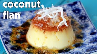 Coconut Flan  Bánh Flan Dừa  Helens Recipes [upl. by Pomcroy814]