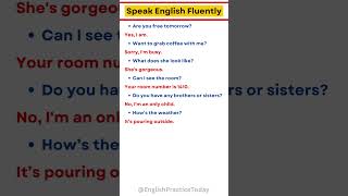 Common English Questions for Daily Life  Improve Your Conversations Speak English Fluently short [upl. by Romina145]