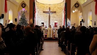 Iraq Christmas services held in areas recently retaken from ISIL control [upl. by Nnylyaj]