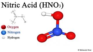 Nitric Acid HNO3 3D Model with Lewis Structure [upl. by Beshore]