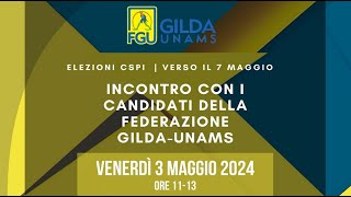 INCONTRO CON I CANDIDATI DELLA FEDERAZIONE GILDAUNAMS [upl. by Rufena]