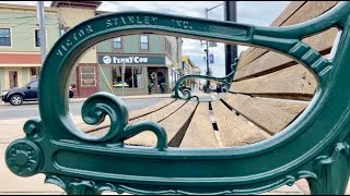 Refurbishing benches along Bellevue Ave in Hammonton [upl. by Valtin]