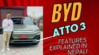 BYD ATTO 3 Review 2024 The Best EV Car in Nepal with Amazing features [upl. by Fionna]