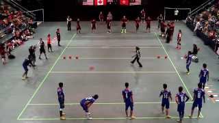 Hong Kong vs Malaysia  Mens Bronze  Dodgeball World Championship 2014  1st Half [upl. by Ellison]