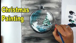 CHRISTMAS ORNAMENTS PAINTING  Acrylic Painting for Beginners  How to Paint [upl. by Nylesoy646]