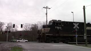 Webster Road Railroad Crossing Harriman TN with NS 38 The Brick [upl. by Llenaj]