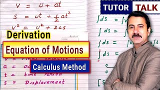 Derivation of equation of motion class 11  by calculus method [upl. by Nadbus784]