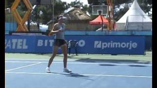 Yanina Wickmayer practice in Portoroz 2008 [upl. by Alexandr641]