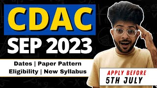 CDAC NEW Batch Announced  Sept 2023 Batch  Courses  Eligibility  CCAT Syllabus Changed ✅ [upl. by Horacio156]