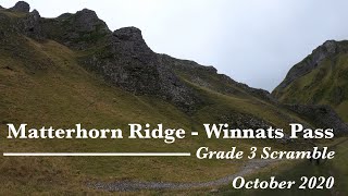 Matterhorn Ridge  Winnats Pass  Grade 3 Scramble  4K  October 2020 [upl. by Aivekahs]