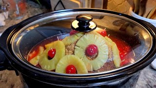 Pineapple Ham In The Slow Cooker recipe [upl. by Yroggerg921]