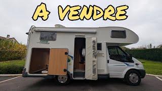 A vendre  Campingcar quotcouteau suissequot 4 couchages permanents dans 6m soute garage et 6000kms [upl. by Atyekram]