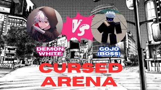 demonwhite vs gojoBoss no cursed arena [upl. by Addam]