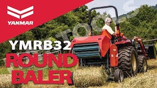 Hay Tools 3  Yanmar YMRB32 Compact Round Hay Baler for Hay Harvest  Yanmar Tractor [upl. by Anorahs]