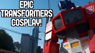 10ft Transformers Optimus Prime G1 Costume [upl. by Yrakcaz]