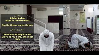 Isha PrayerNamaz In English  Step By Step Guide With Arabic Duas And Translation  How To Pray [upl. by Elicul]