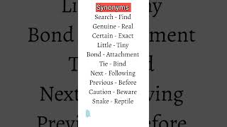 Synonyms  Towards English  Learn English  shorts ytshorts viralshorts [upl. by Curr]