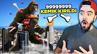 BÜYÜK KING KONGUN KEMIKLERINI KIRDIM  GTA 5 MODS [upl. by Ynatirb]