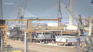 NAVANTIA Puerto Real Time lapse construcción de Subestación para Iberdrola Parque Wikinger [upl. by Lesab734]