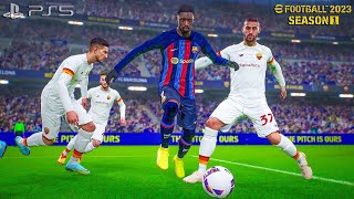 As Roma vs Barcelona challenge match 🔥🔥 pes 2024 Big Match highlight Barcelona 13 AS Roma [upl. by Ardnnek161]