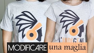 Come modificare e stringere una tshirt  Cucito per principianti  Un punto alla volta [upl. by Rosalinda]