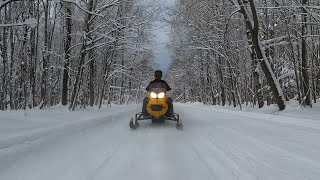 DISCOVERING  Snowmobiling the Gogebic Area [upl. by Yentrok]