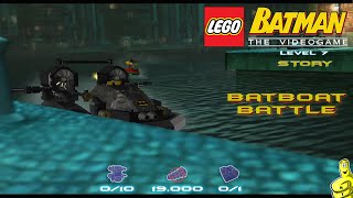 Lego Batman 1 Lvl 7  Batboat Battle STORY  HTG [upl. by Wettam]