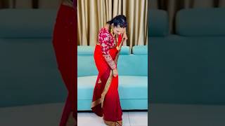 Meesho Viral Saree look  PriyaDeep Red Saree priyadeep trending saree fashion viral love ad [upl. by Jepson]