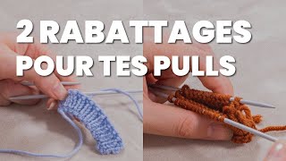 Comment terminer ton pull avec style  2 rabattages à tricoter [upl. by Magnien154]