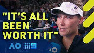 Emotional Sam Stosur says goodbye one last time  Australian Open 2023  Wide World of Sports [upl. by Mayhs]