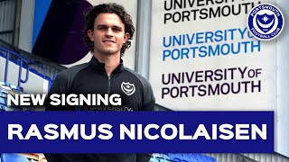 Rasmus Nicolaisen signs for Pompey on loan from FC Midtjylland [upl. by Tsirc]