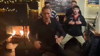 All Blacks legend Zinzan Brooke performs rousing Haka in pub after Joe Marler comments  SWNS [upl. by Segalman]