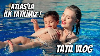 ATLAS İLE İLK TATİLİMİZ  24 SAAT BİZİMLESİN Tatil vlog askimmm 🏖️🐚💖 [upl. by Ellednek220]