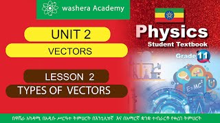 PHYSICS GRADE 11 UNIT 2 LESSON 2 TYPES OF VECTORS [upl. by Anniken877]