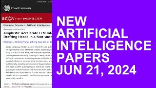 Hella New AI Papers This Week  June 21 2024 [upl. by Aneehta418]